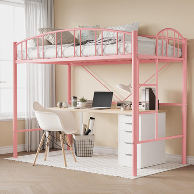 Twin Loft Bed, With Ladde And Arched Guardrail by Isabelle & Max