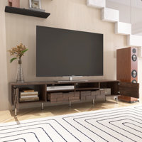 Mid-Century Modern 78.7" Width Entertainment Center, TV Stand For Tvs Up To 85"