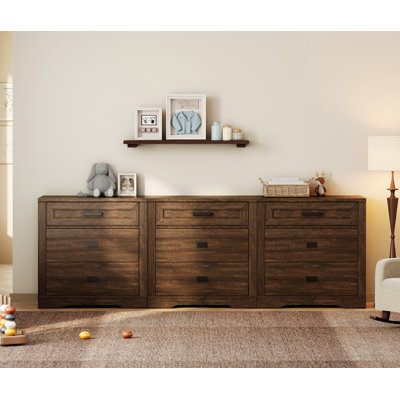 Laziza Large Modern Farmhouse Wooden 3-Drawer Dresser Set Of 3 For Kids by Gracie Oaks