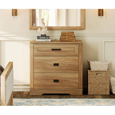 Laziza Modern Farmhouse Wooden 3-Drawer Dresser For Kids by Gracie Oaks