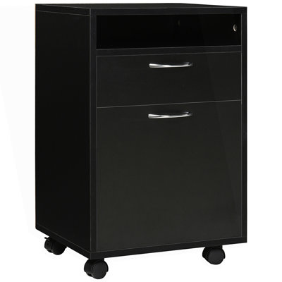 Modern Mobile Storage Cabinet Organizer With Drawer by Ebern Designs