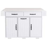 Kitchen Island With Trash Can Storage Cabinet, Kitchen Cart With Drop Leaf, Spice Rack, Towel Rack And Drawer, Rolling Kitchen Island On Wheels With A by Ophelia & Co.