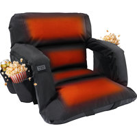 15.5in Heated Stadium Seat Bleacher Seat w/Back & Wide Cushion, 5 Reclining Positions Chair by Arlmont & Co.