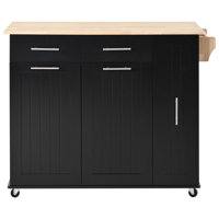 Kitchen Island With Drop Leaf, Kitchen Storage Cart With 3 Tier Pull Out Cabinet Organizer, Internal Storage Rack, Rolling Kitchen Cart On Wheels With by Latitude Run