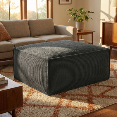 30"Upholstered Corduroy Ottoman Module For Modular Sofa Sectional Couch, No Assembly Required by Ebern Designs