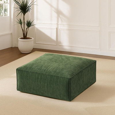 30"Upholstered Corduroy Ottoman Module For Modular Sofa Sectional Couch, No Assembly Required by Ebern Designs