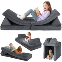 Kids Play Couch - Foldable Toddler Couch With Washable Covers, Kids Sofa For Playroom/Learning Zone/Bedroom by Isabelle & Max
