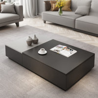 Modern Rectangular Lift Top Coffee Table With Hidden Storage & Drawers by Latitude Run