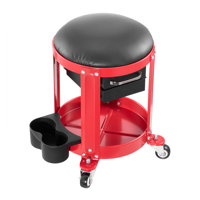 Rolling Mechanic Stool Garage Seat 300 lbs Load with Wheels & Storage by 17 Stories