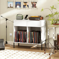 Large Record Player Stand With Charging Station by George Oliver
