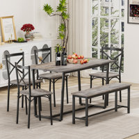 6 Pieces Dining Set 6-Piece Kitchen Table Set by 17 Stories
