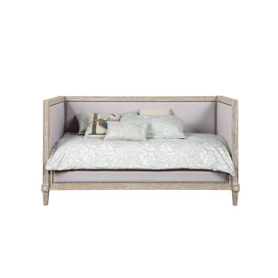 Charlton Beige Linen & Weathered Oak Finish Daybed (Twin) by Wildon Home