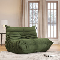 Bean Bag Chair with High Resilient Foam, Fireside Chair, Large Bean Bag Chair for Adults, Lazy Sofa Comfy Chairs BeanBag Chair in Living Room,Bedroom by Trule