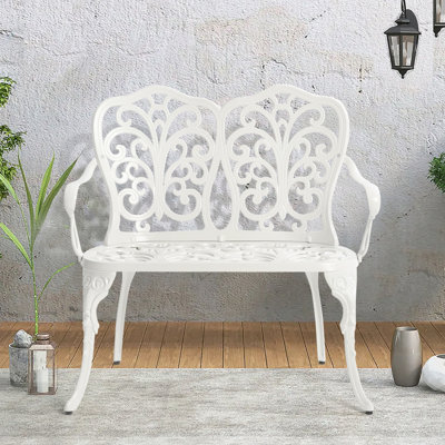 Metal Park Bench With Classic Design For Outdoor by Red Barrel Studio