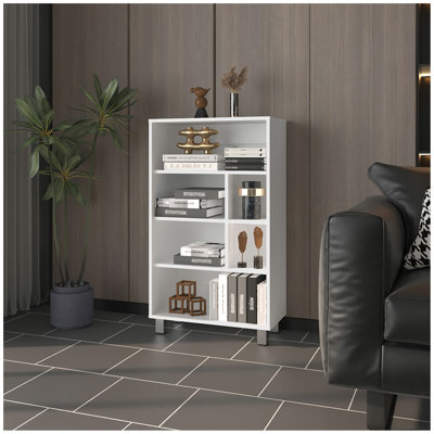 40" Tall Four-Tier Shelf Narrow Bookcase