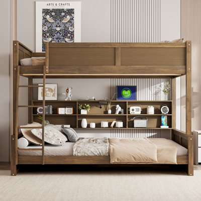 Bunk Bed With Storage Cabinets And USB Ports by Harriet Bee