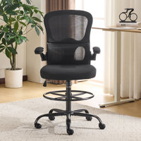 Breathable Mesh Tall Office Chair Drafting Chair With Adjustable Footrest Ring by Inbox Zero