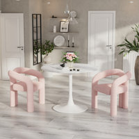 Modern 3 Pieces Round Dining Table Set for 2 by Ivy Bronx
