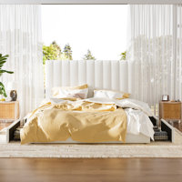 4-Drawer Velvet Upholstered Storage Platform Bed with Adjustable Headboard by Ebern Designs