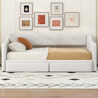 Twin XL Size Upholstered Daybed With Two Drawers by Latitude Run