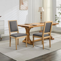 Fabric Dining Kitchen Chair,Louis Dining Chairs with Square Backrest and Exquisitely Carved Solid Wood Frame for Living Room, Kitchen by Ophelia & Co.