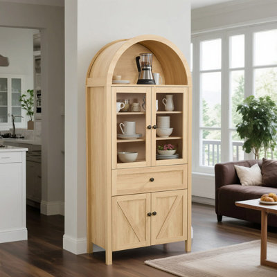 Mid-Century Modern Arched 6-Tier Display Cabinet by George Oliver