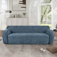 Minimalist Compression 3 - Seater Casual Sofa with Curved Design for a Comfortable and Aesthetically Pleasing Living Space by Ebern Designs