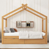 House Platform Bed with Two Drawers by Union Rustic