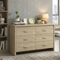 Georgia 6 Drawer Dresser With Interlock Drawer Feature by Ebern Designs