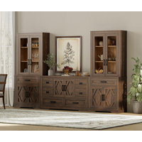 Glenford 3-In-1 73.3"H Tall Kitchen Pantry Storage Cabinet,Large Farmhouse Style Sideboard Buffet Cabinet Set Of 3 With Drawers And Shelves For Kitche by Winston Porter