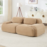 82" Upholstered Corduroy Modular Sofa by Mercer41