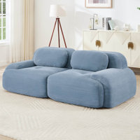82" Upholstered Corduroy Modular Sofa by Mercer41