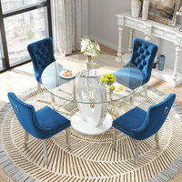 5-Piece Round Pedestal Dining Set by House of Hampton