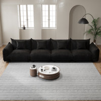 Chenille Upholstered Modular Sectional Sofa for Living Room by Latitude Run