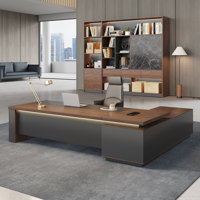Luxury L-Shaped Ergonomic Executive Desk With Integrated Storage And Power Management by Latitude Run