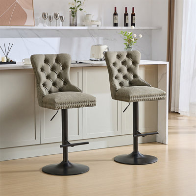 Swivel Barstools Adjusatble Seat Height From 26-33 Inch, Modern Bar Stools by Rosdorf Park