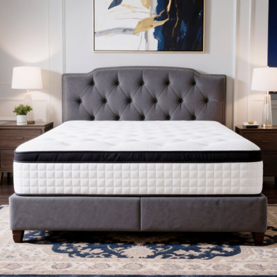 12 In. Luxury Medium Memory Foam Hybrid Mattress, Individually Wrapped Innerspring Tight Top Full Mattress With Certipur-US Certified by Alwyn Home