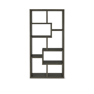 Modern Manufactured Wood Geometric Bookcase