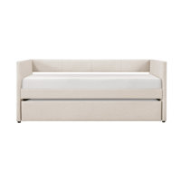 Faux Leather Upholstered Daybed with Trundle by Hokku Designs