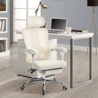 Mesh Ergonomic Office Chair with Footrest and Lumbar Pillow, Wheels 360 Swivel by Inbox Zero