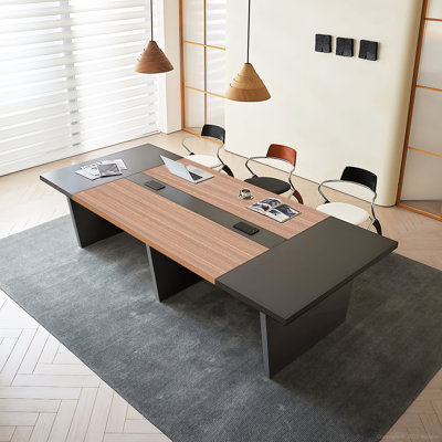 Modern Ergonomic Conference Table - Spacious, Durable, And Versatile Design by Latitude Run
