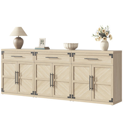 Chevron Accent Cabinet with Drawer & Adjustable Shelf by Gracie Oaks