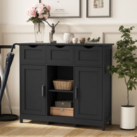 Storage Cabinets,Wooden Floor Cabinet,With Drawers And Shelves Storage Cabinets,Accent Cabinet For Living Room,Bedroom,Bathroom Furniture Home Décor by Winston Porter