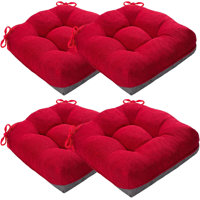 Set Of 4 Dining Chair Cushions Red by Red Barrel Studio