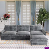 Bodhild 109"W Stylish Corduroy Comfortable Lounge Chair With One Ottoman. by Wade Logan