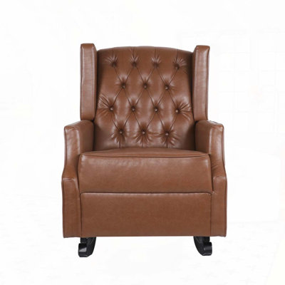 PU Leather Rocking Chair by Harriet Bee