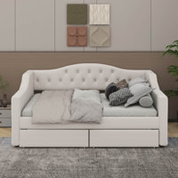 Twin XL Size Daybed With LED Belt And 2 Drawers by Mercer41
