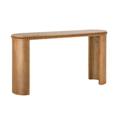 Vintage Console Table with Beaded Trim and Reversible Curved Legs by Latitude Run