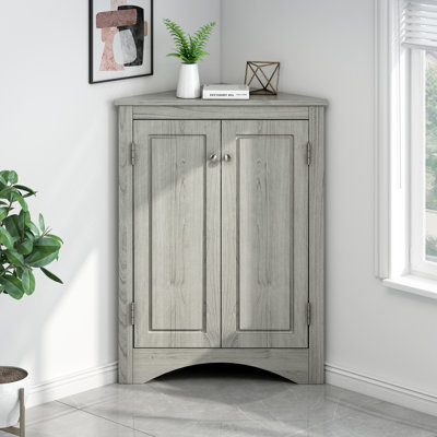 Triangle Storage Cabinet for Bathroom and Kitchen, Maximizing Space with Stylish Design and Durable Waterproof Materials by Winston Porter