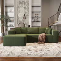 108" Cloud Sectional Couch with L-Shape Chaise,4 Seat Modern Modular Sofa with Deep Seat, Upholstered Couches for Living Room Bedroom, with Oversized by Latitude Run